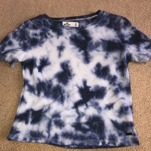 Hollister blue and white tie dye shirt size XS